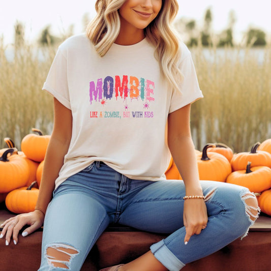 Mombie Like a Zombie, but with Kids Crewneck Tee