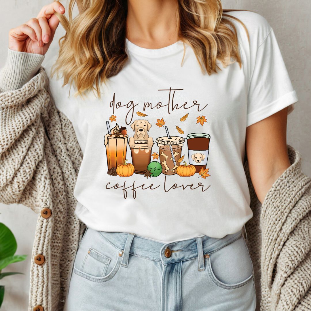 Dog Mother Coffee Lover Tee